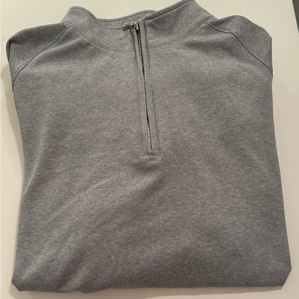 Gray Zip-Up Men's Sweater